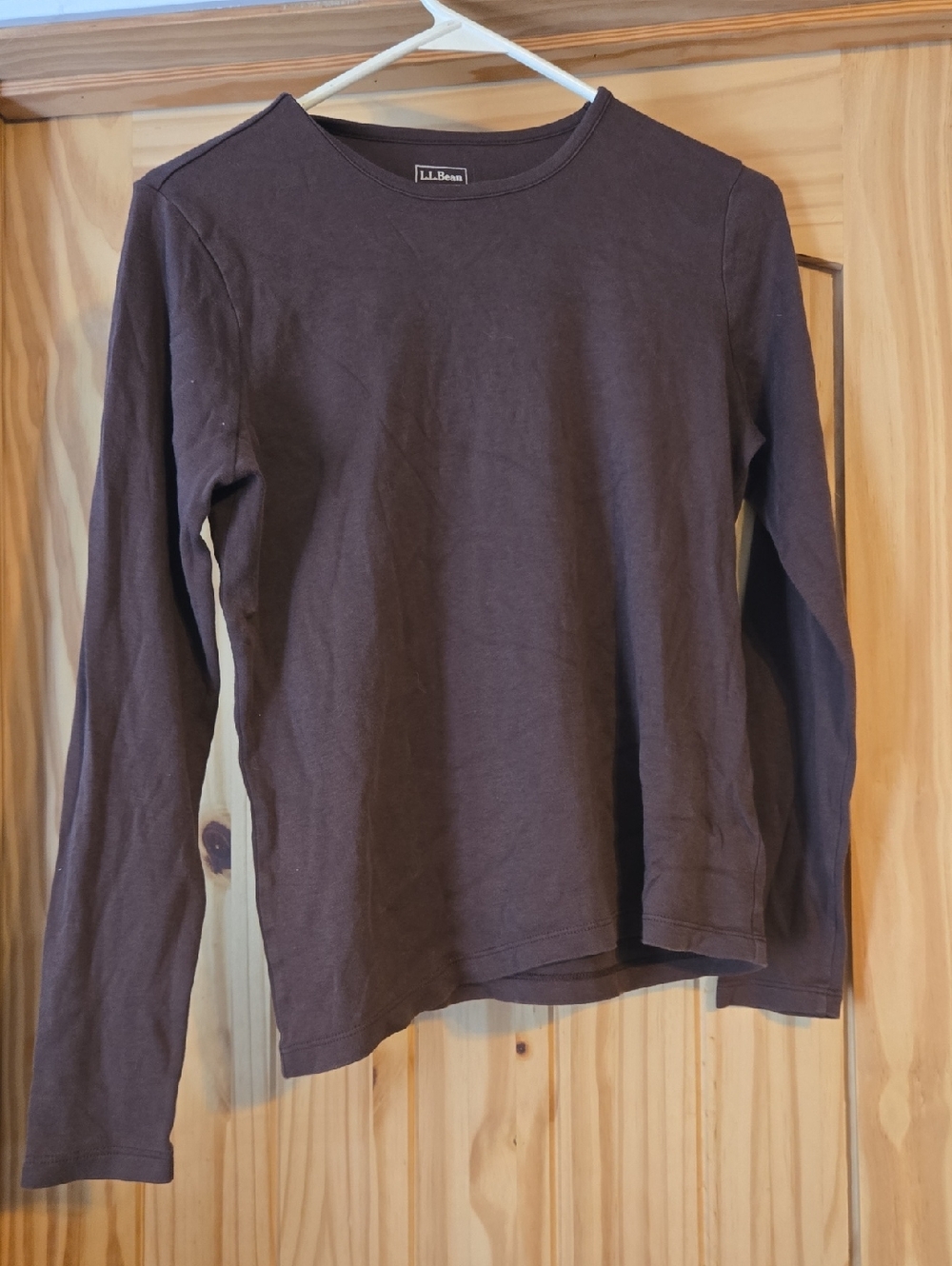 L.L. Bean Dark Brown Long Sleeve Crewneck Tee